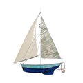 Eco Style Home Eangee Home Design esh144 Sailboat Wall Decor Tan & Gray m8038